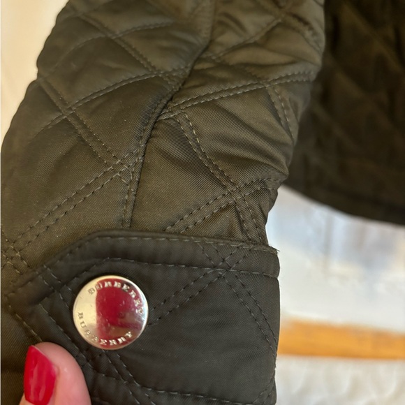 Burberry Brit Leightonbury Quilted Hooded Jacket XS EUC - Picture 3 of 6